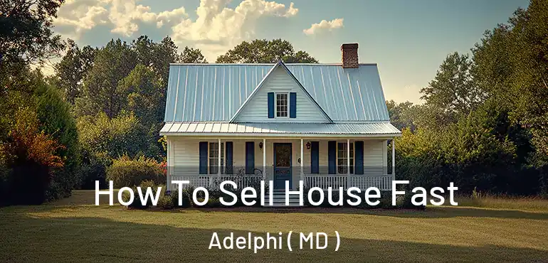  How To Sell House Fast Adelphi ( MD )